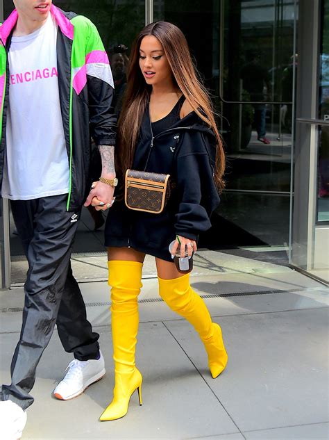 Ariana Grande Wearing Thigh High Boots .